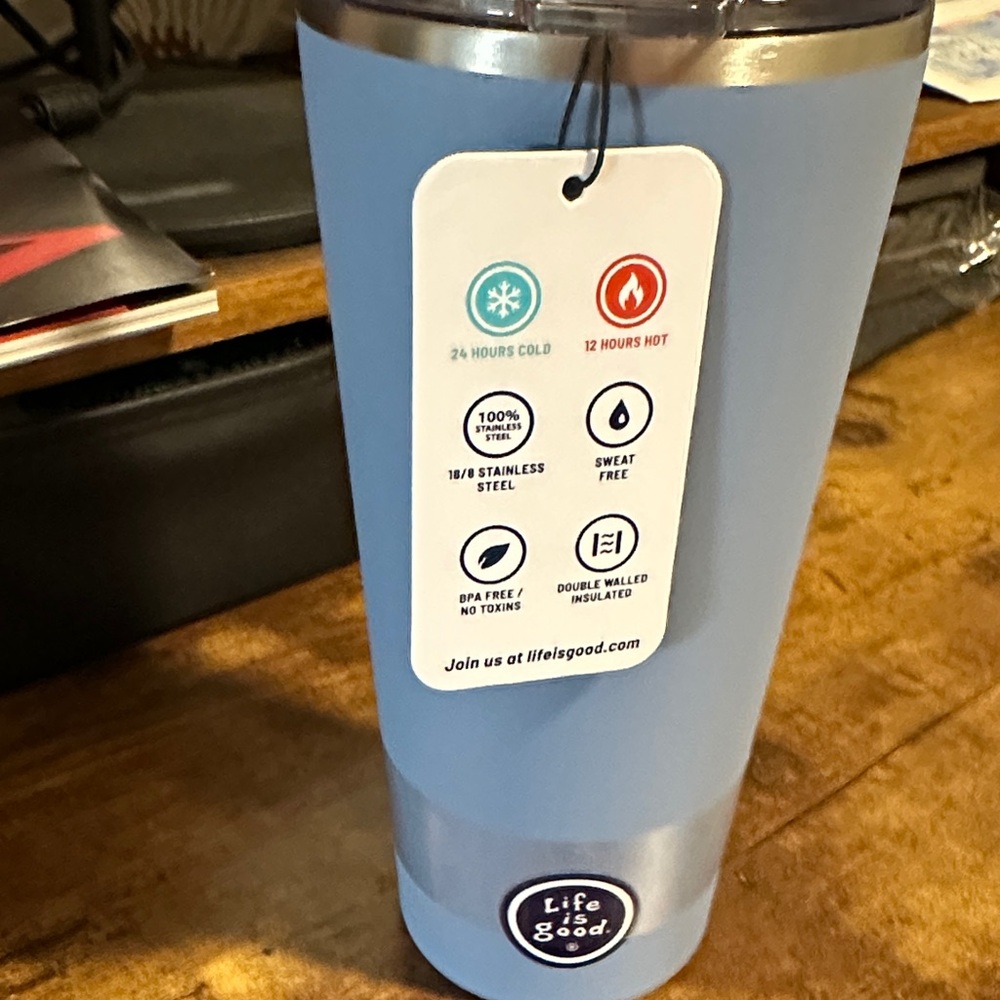 Life Is Good Modern Blue Tumbler - Picture 3 of 5